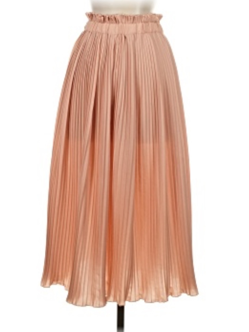 Hunter Dixon Accordion Pleated Midi Skirt in Blush Pink
